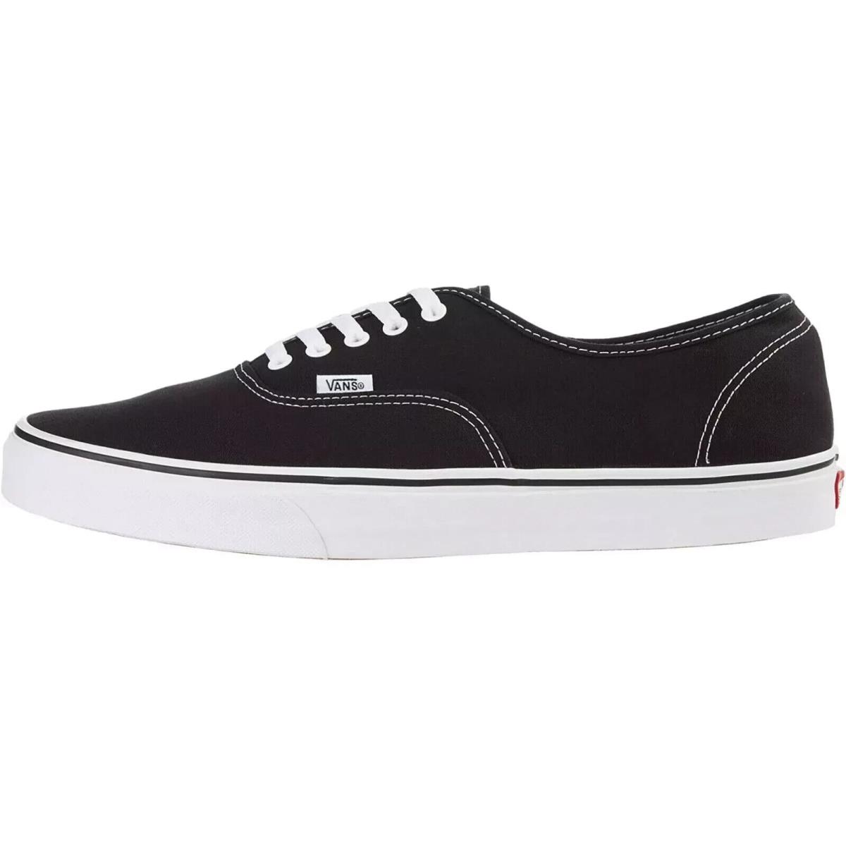 Vans Unisex Canvas Sneakers Skate Black White 9 Men/ 10.5 Women