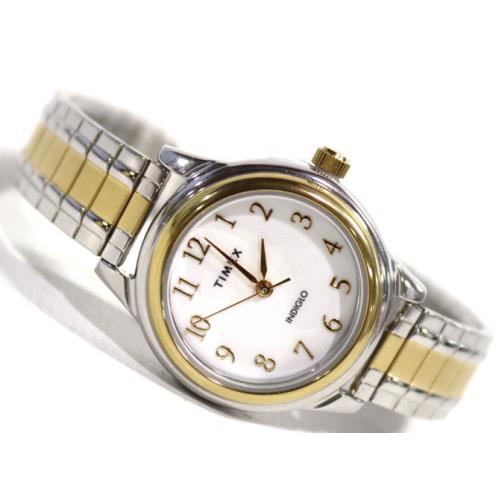 Timex Women s Classic 28mm Two-tone Watch Stainless Steel Expansion Band