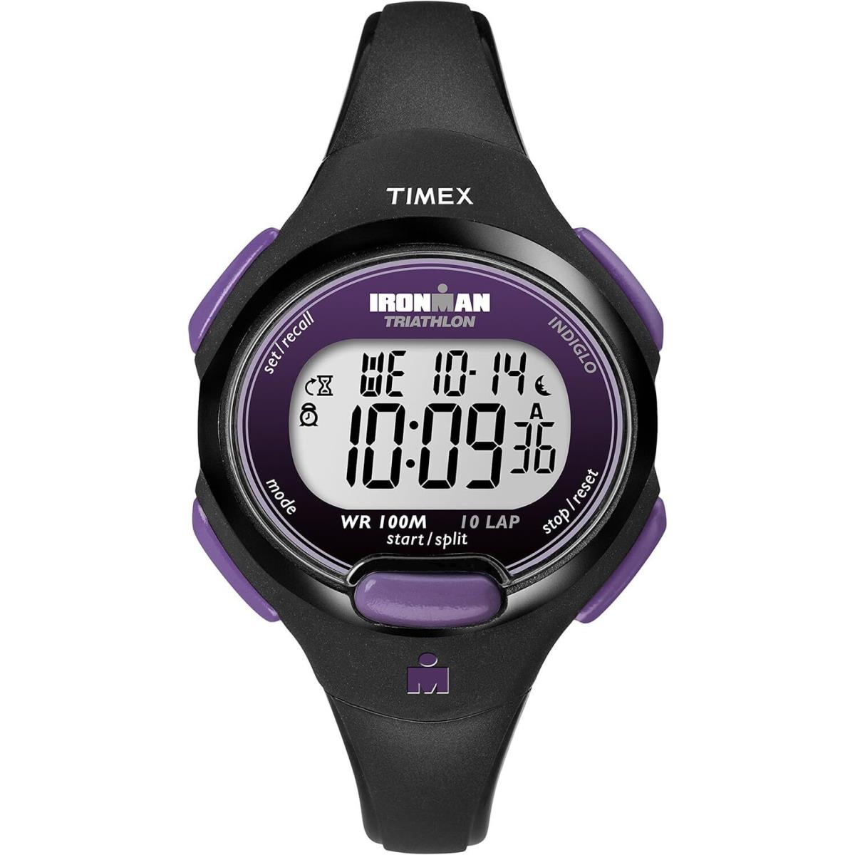 Timex Women`s Ironman Essential 34mm Watch Black/purple - Band: Black