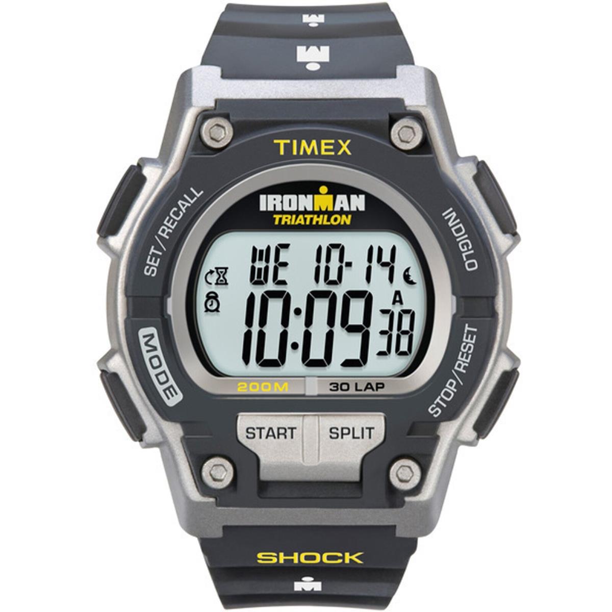 Timex Men`s T5K195 Ironman Endure 30 Shock Full-size Black/yellow Resin Strap Watch