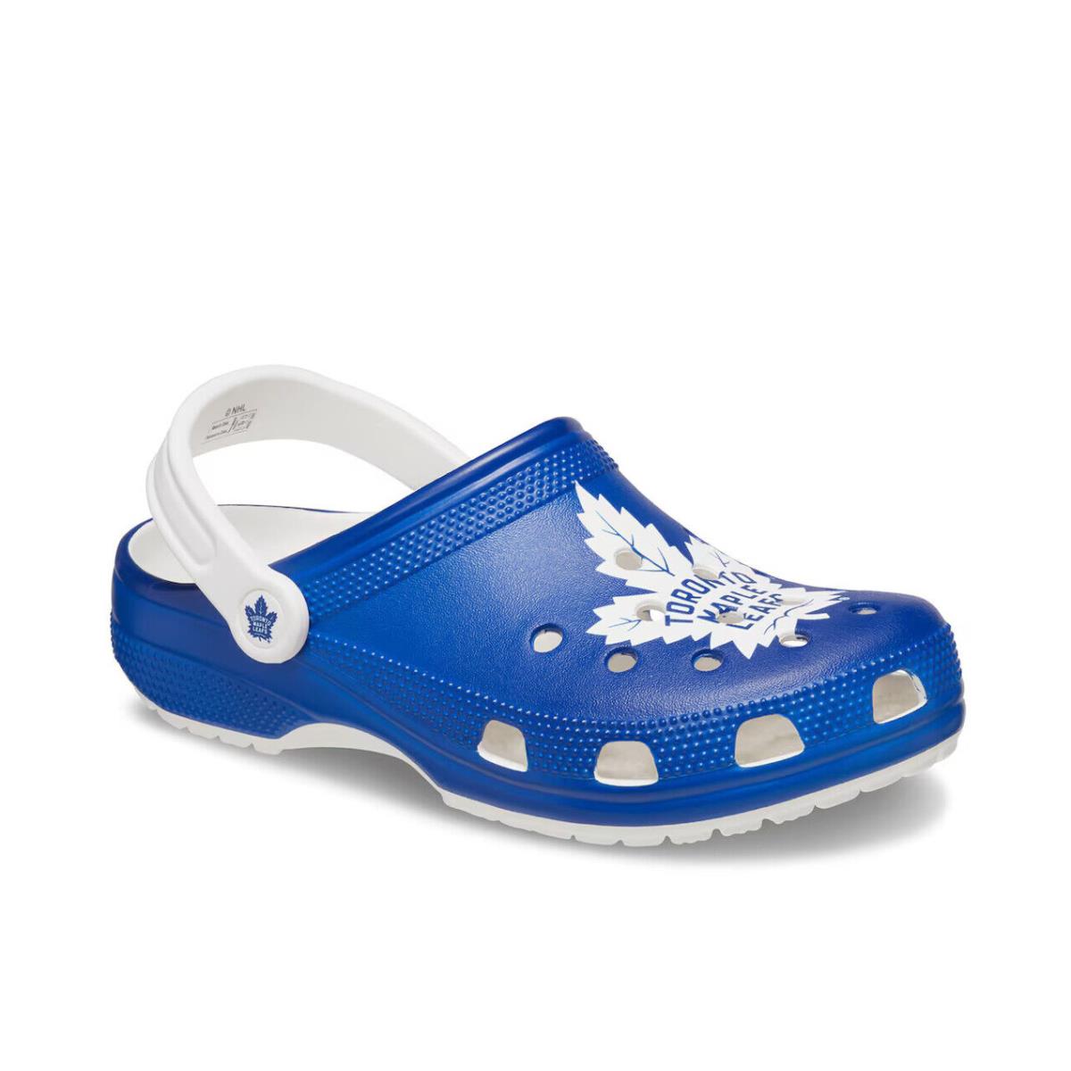 Mens Crocs Nhl Toronto Maple Leafs Classic Blue White Eva Clog