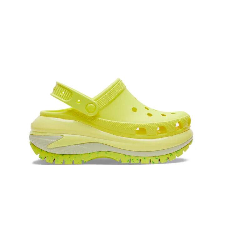 Crocs Mega Crush 207988-76M Clog Unisex Size 8 Acidity Casual Slippers POW156 - Yellow