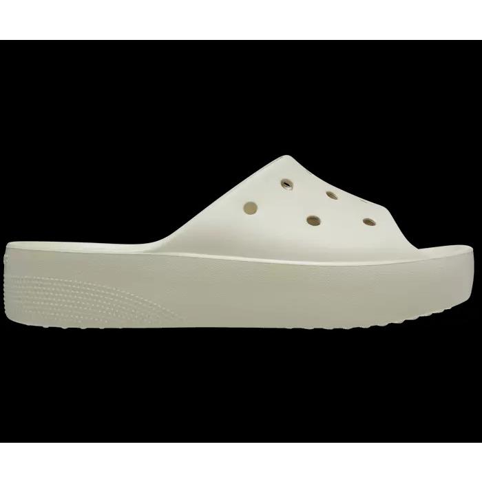 Crocs Sandals Classic Platform Slide - Bone / Beige- US Size 8