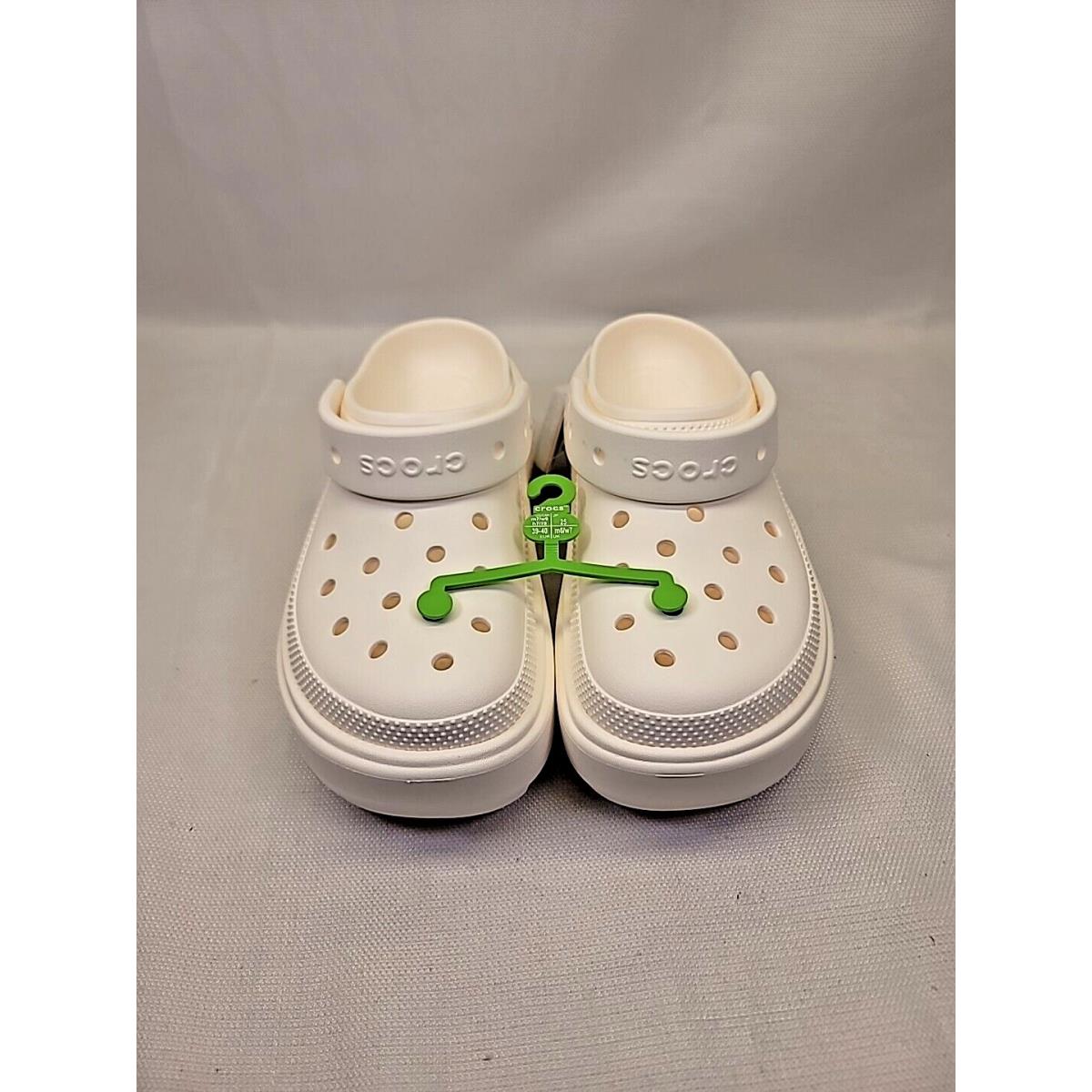 Crocs Stomp Clog White Chalk Platform Slip on Sandals Size Men`s 7/Women`s 9