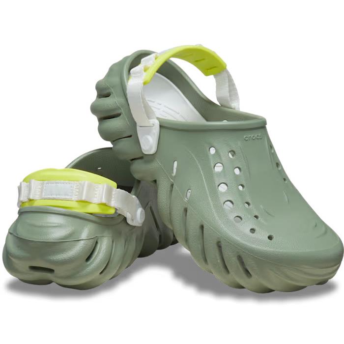 Crocs Echo Clogs Mens Size 12 Moss Green Shoes Slides 207937-308