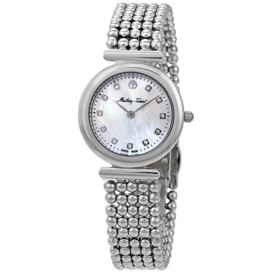 Mathey-tissot Allure Crystal Silver Dial Ladies Watch D539AI