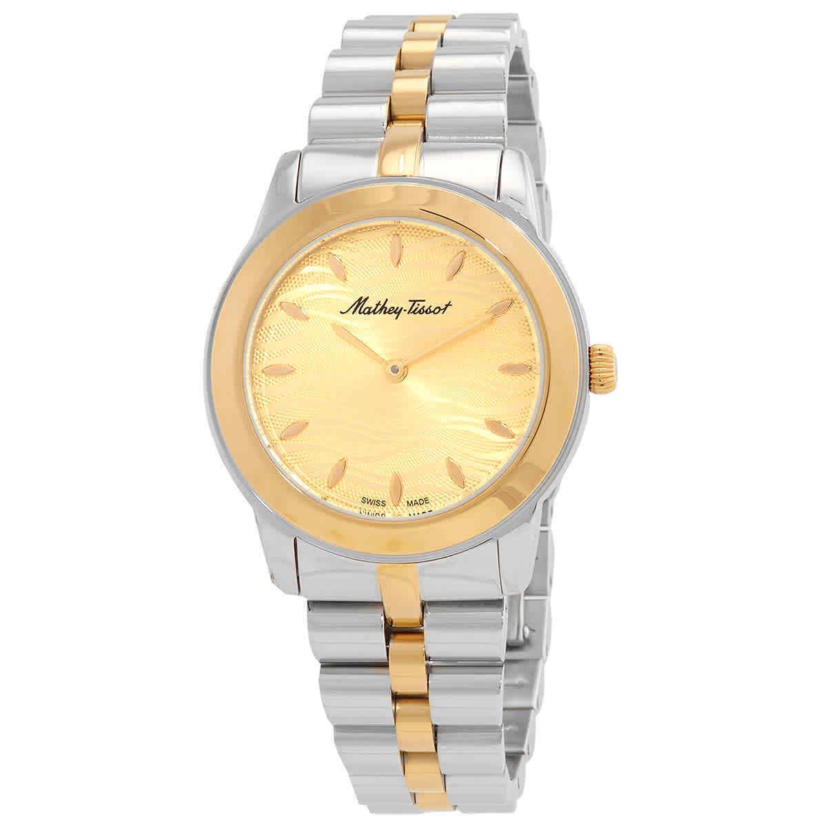 Mathey-tissot Artemis Quartz Champagne Dial Ladies Watch D10860BDI