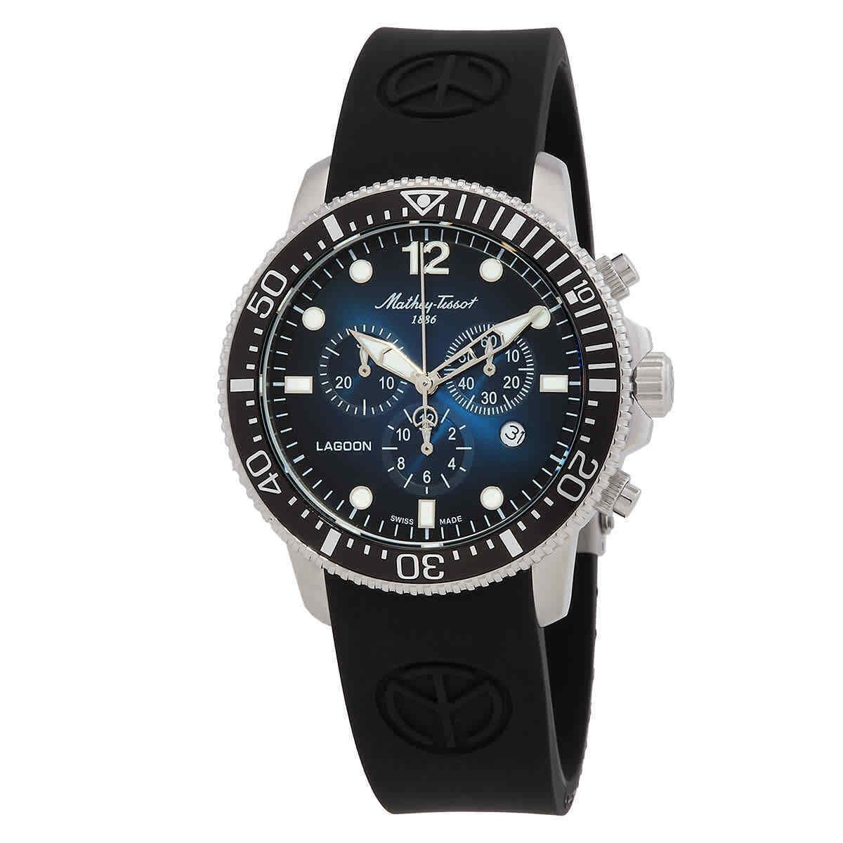 Mathey-tissot Lagoon Chronograph Quartz Blue Dial Men`s Watch H123CHALBUN