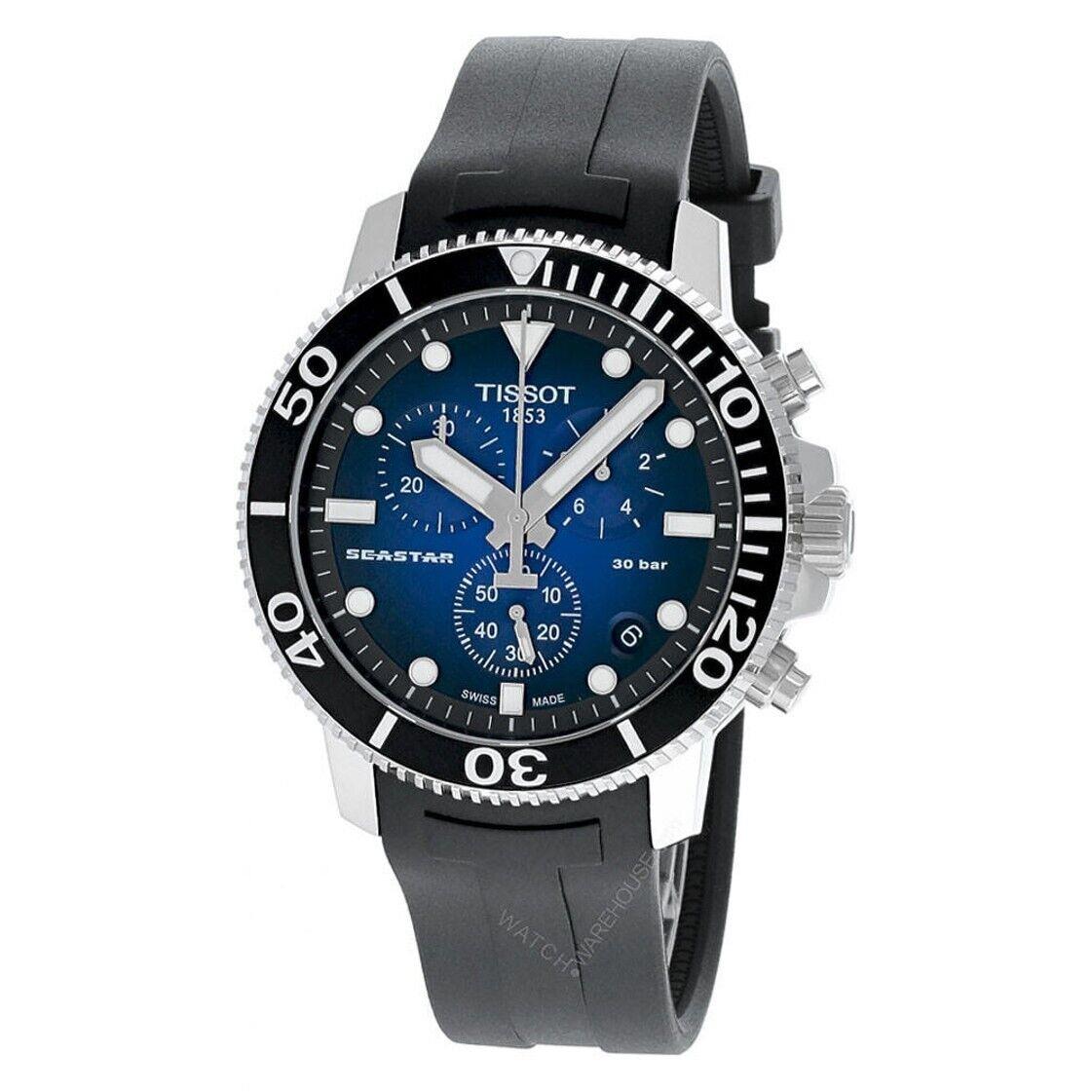 Tissot Seastar 1000 45MM Chrono Rubber Men`s Watch T120.417.17.041.00