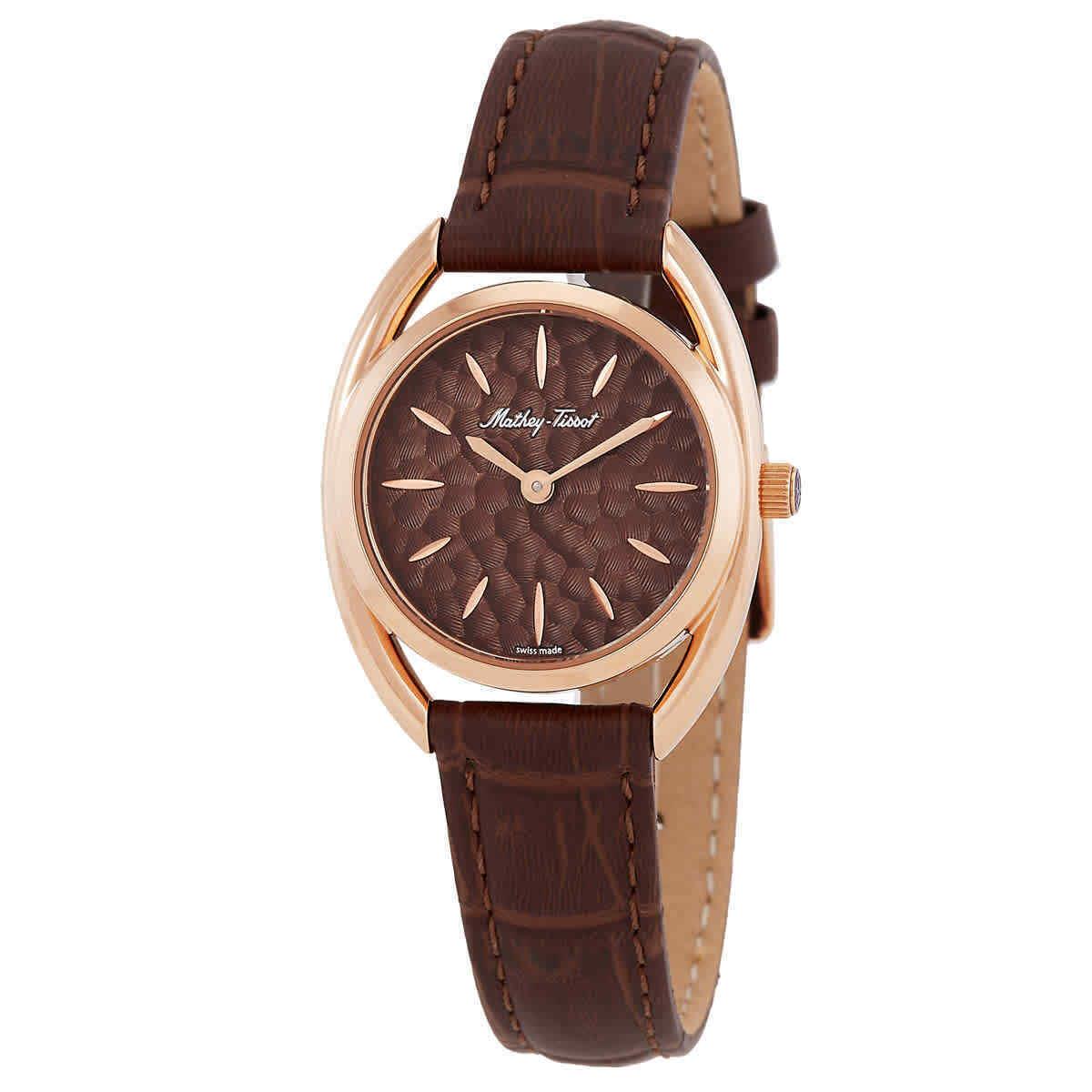 Mathey-tissot Saphira Quartz Brown Dial Ladies Watch D933PLM