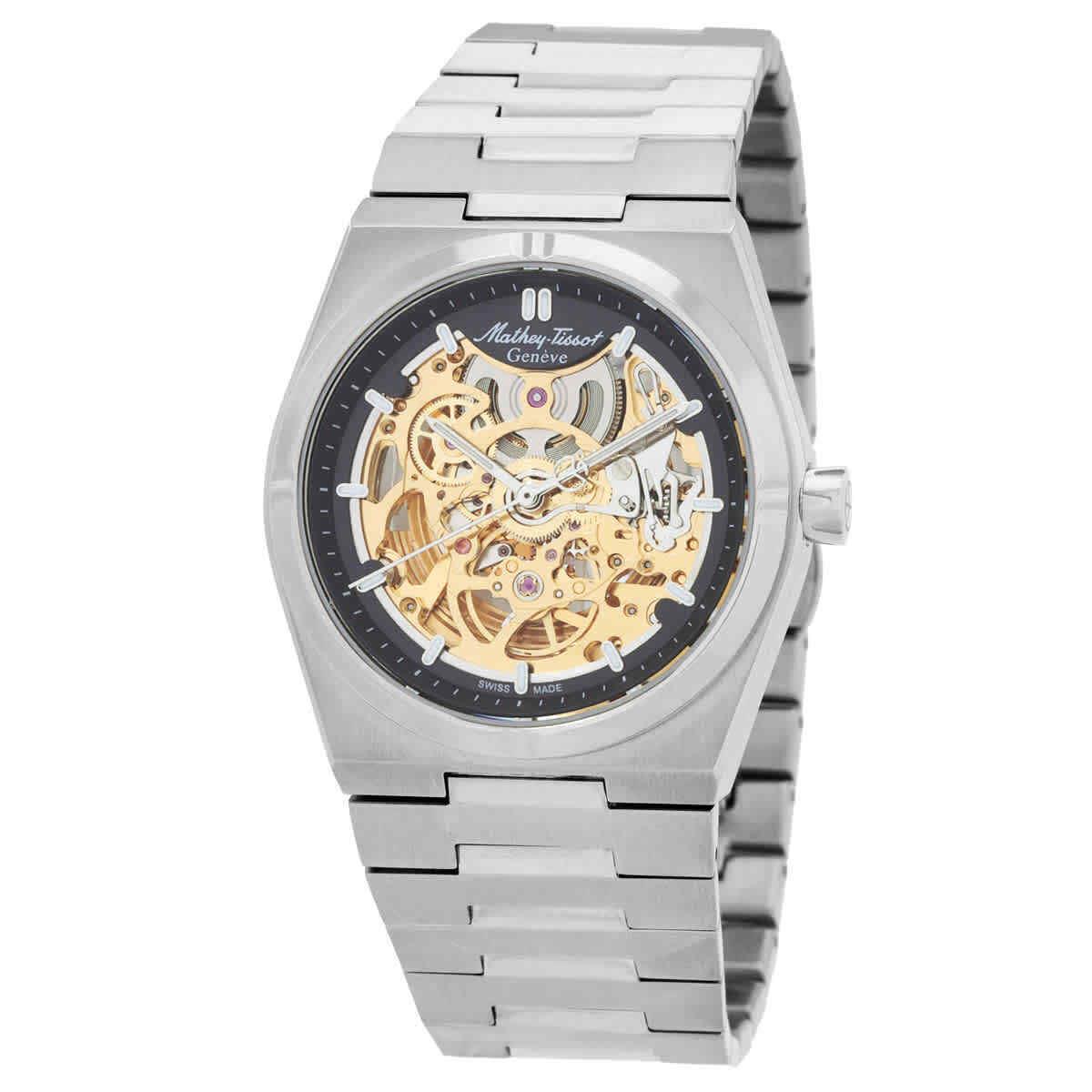 Mathey-tissot Zeus Skeleton Automatic Black Dial Men`s Watch H118CFAN