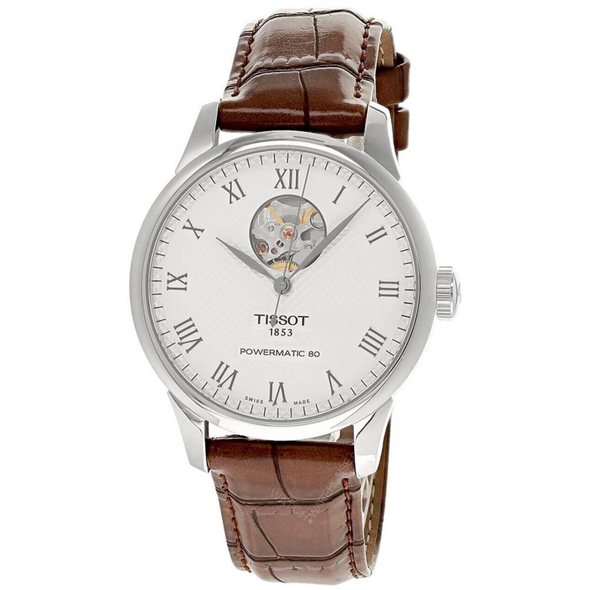 Tissot Le Locle Powermatic 80 Open Heart Lthr Men`s Watch T006.407.16.033.01