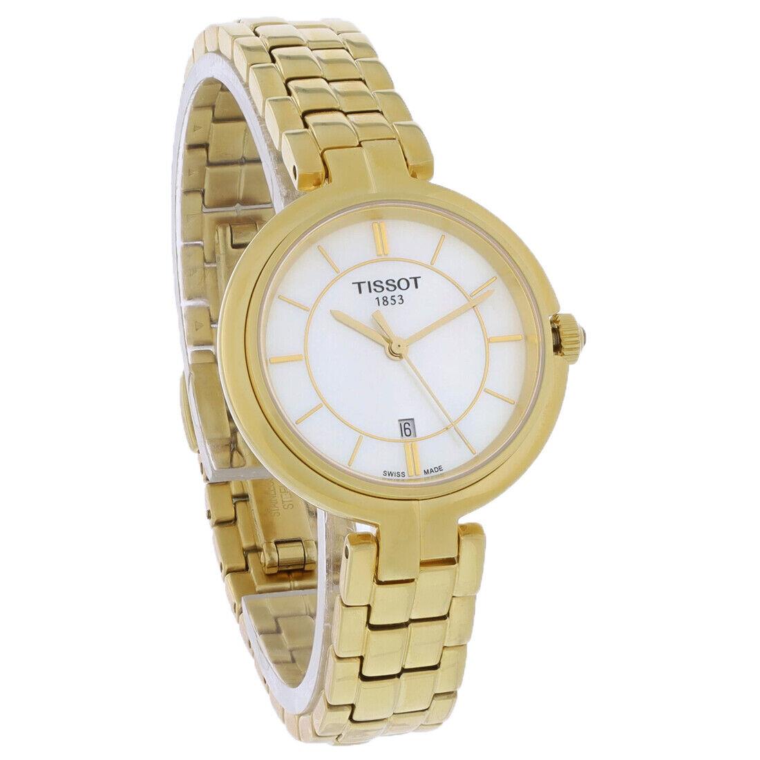 Tissot Flamingo Ladies Gold Pvd Stainless Swiss Quartz Watch T094.210.33.111.00