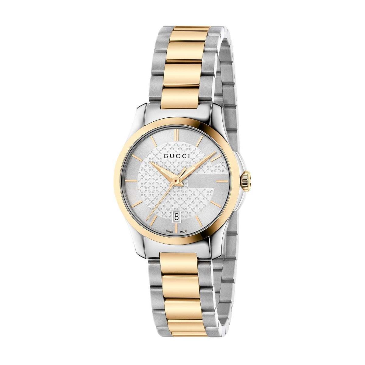 Gucci YA126563 G-timeless 27MM Women`s Two-tone Stainless Steel Watch