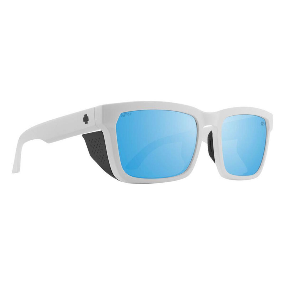Spy Optic Helm Tech Sunglasses Matte White Happy Boost Polar Ice Blue Mirror by SPY Optics