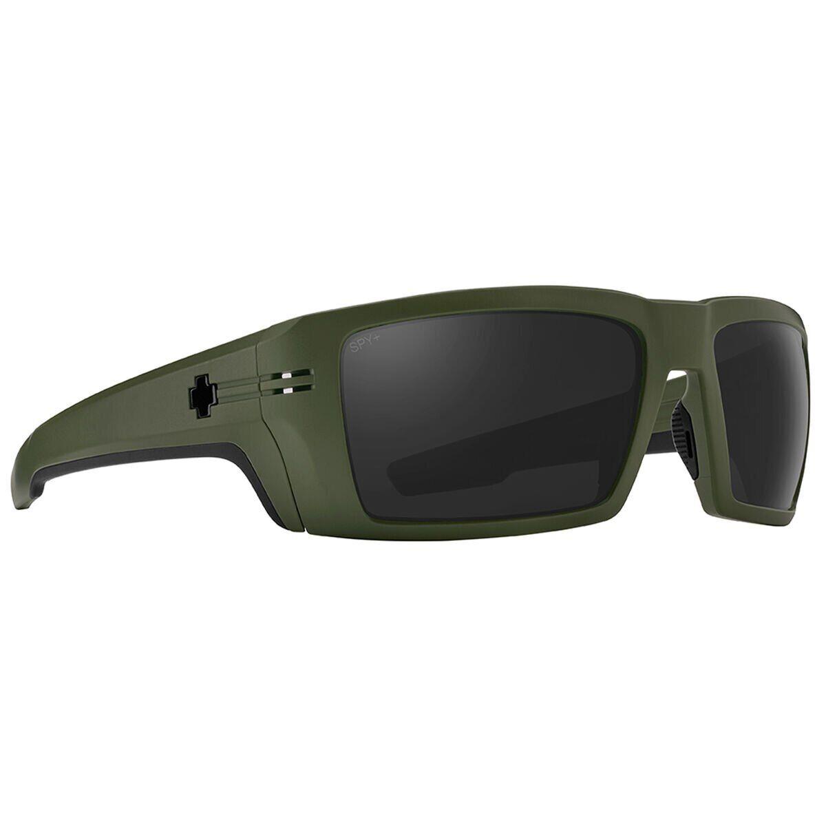 Spy Optics Men`s Rebar Ansi Matte Army Green Sunglasses - Happy Gray, Frame: Matte Army Green, Lens: Happy Gray