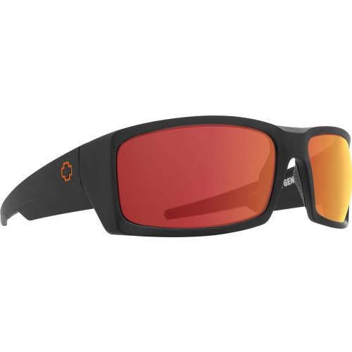 Spy Optics - Men`s General Dale Jr Sunglasses Matte Black Orange Spectra Mirror