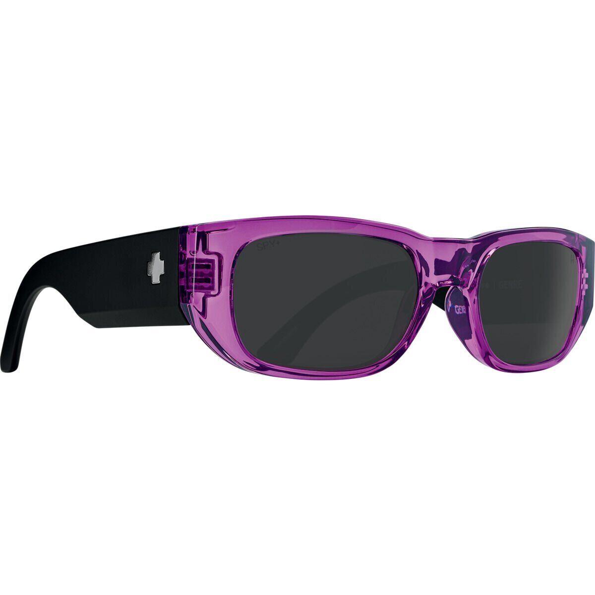 Spy Optics Men`s Genre Translucent Magenta Matte Black Sunglasses - Happy Gray, Frame: Translucent Magenta Matte Black, Lens: Happy Gray