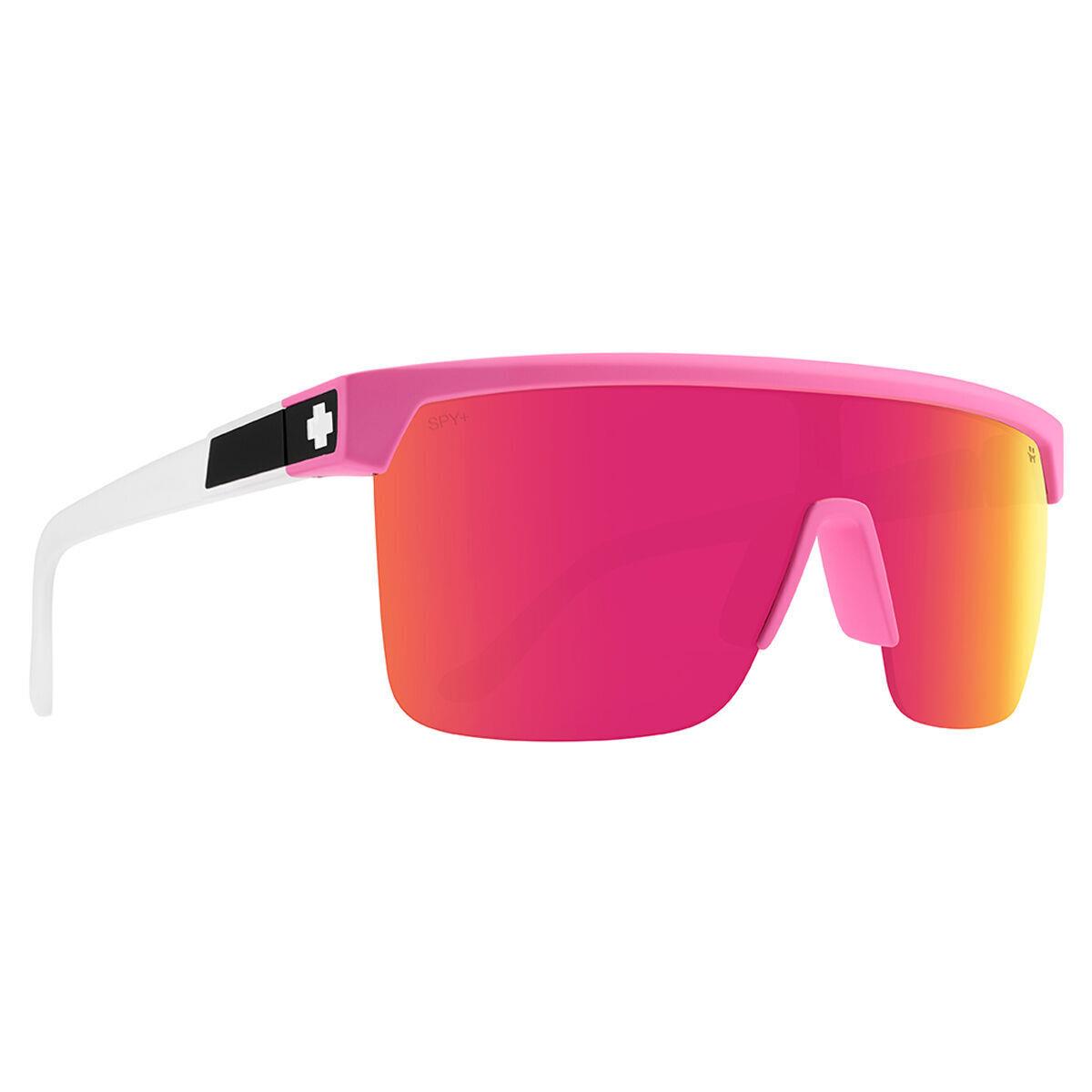 Spy Optics Men`s Flynn 5050 Matte Pink Matte Translucent White Sunglasses by SPY Optics