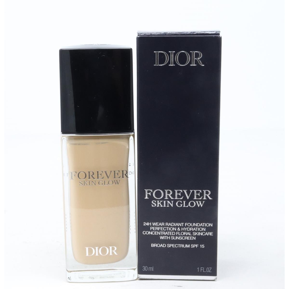 Dior Forever Skin Glow Hydrating Foundation 1.0oz/30ml 1W Warm/Glow SPF 15