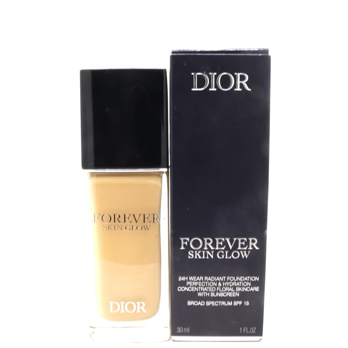 Dior Forever Skin Glow Hydrating Foundation 1.0oz/30ml 2W0 Warm Olive/Glow SPF 15