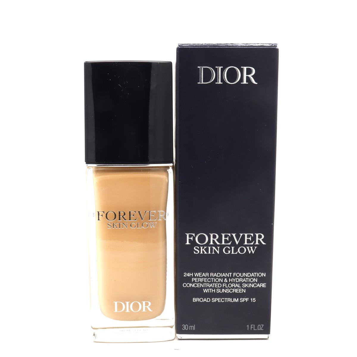 Dior Forever Skin Glow Hydrating Foundation 1.0oz/30ml 3W Warm/Glow SPF 15