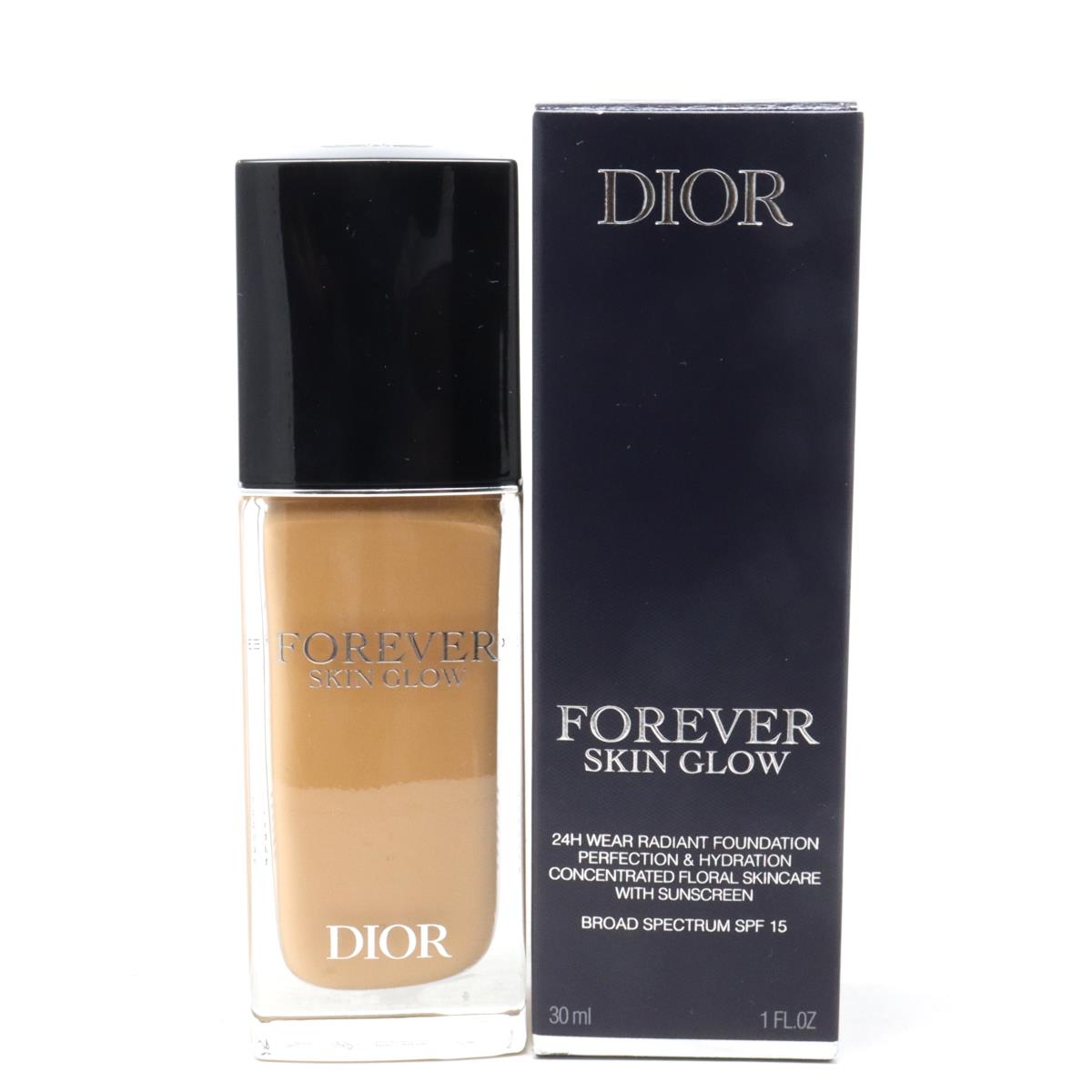 Dior Forever Skin Glow Hydrating Foundation 1.0oz/30ml 4W Warm/Glow SPF 15