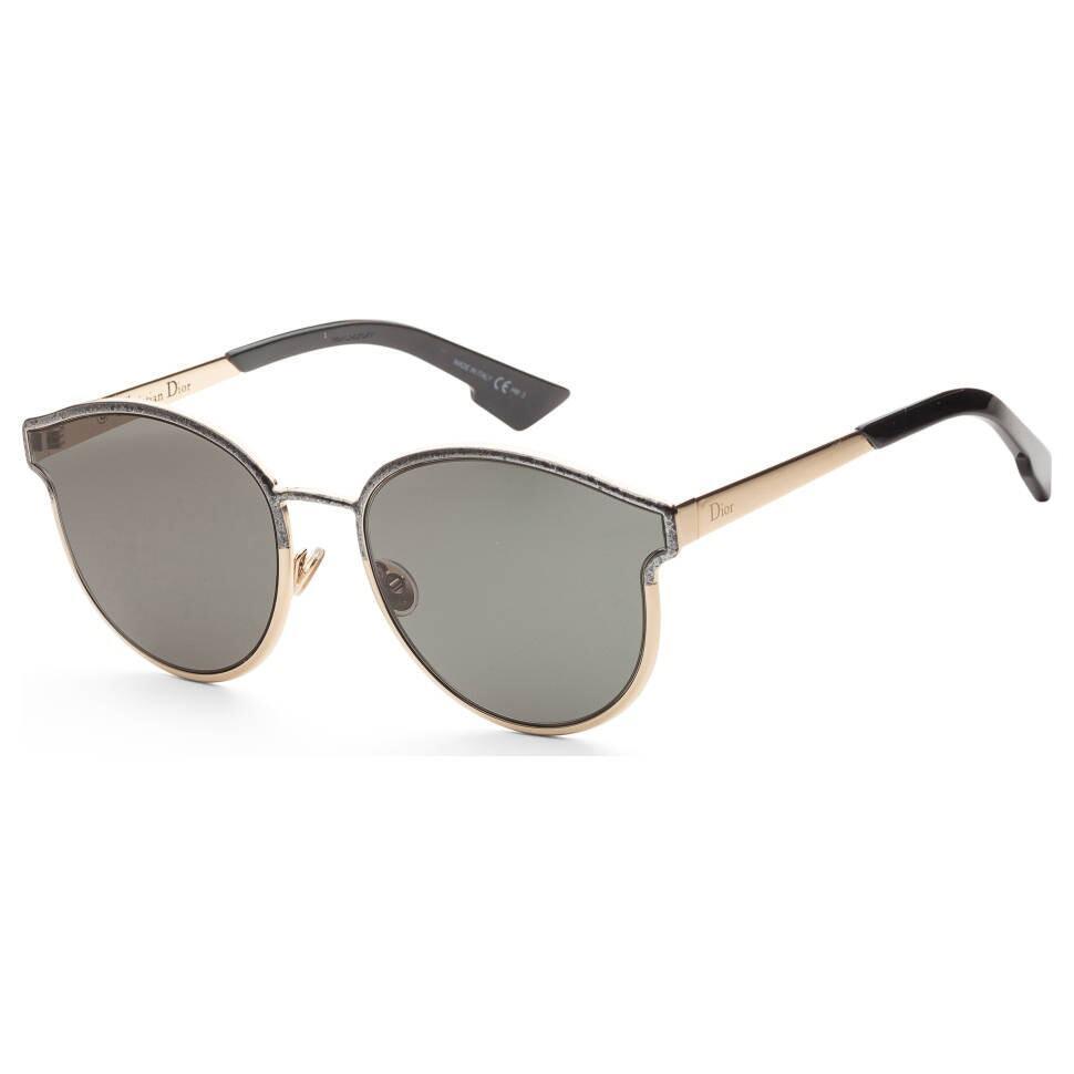 Dior Gold Gunmetal Gray Sunglasses Symmetrics