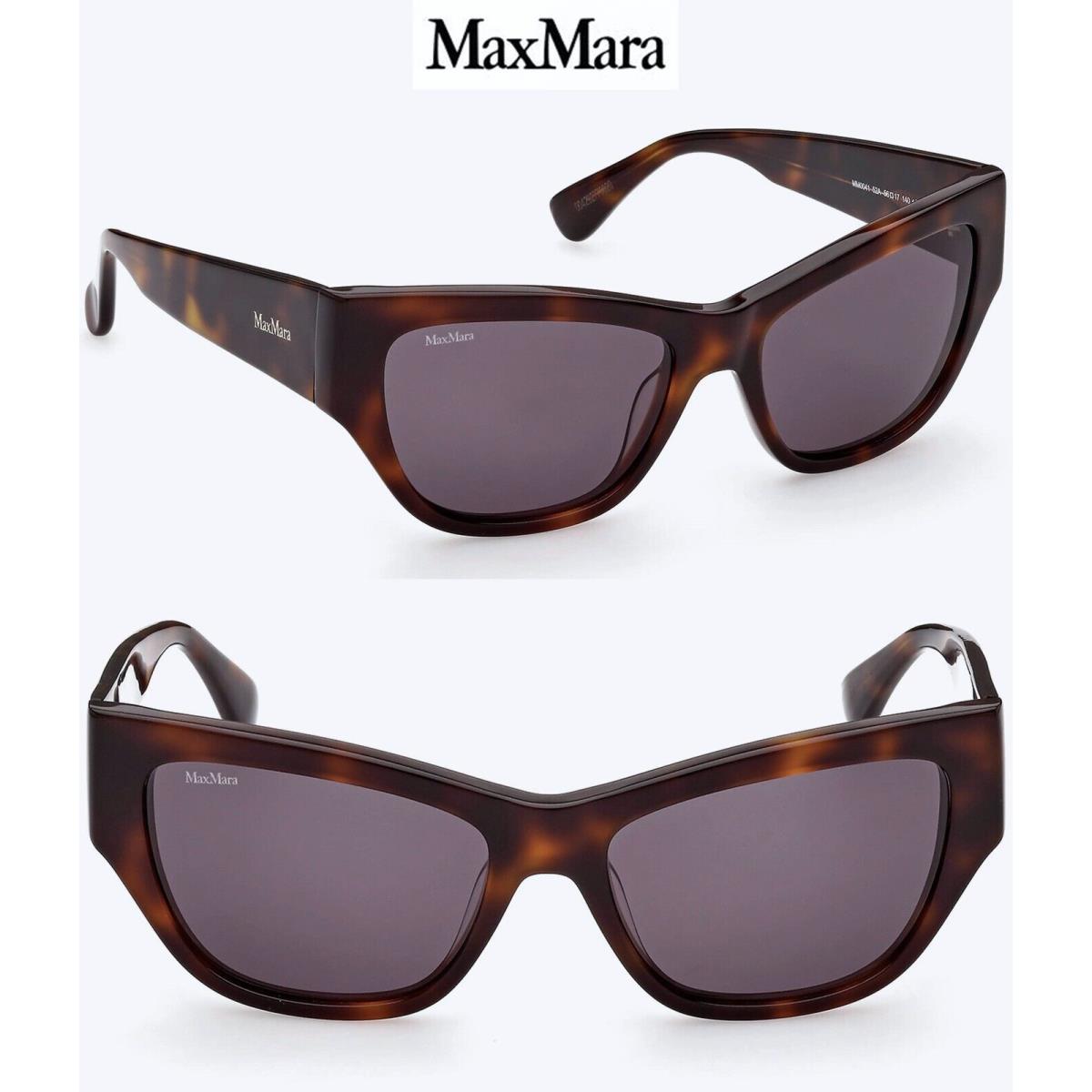 Max Mara Francoise MM0041 52A Dark Tortoise Smoke Cat Eye Sunglasses. 56 mm