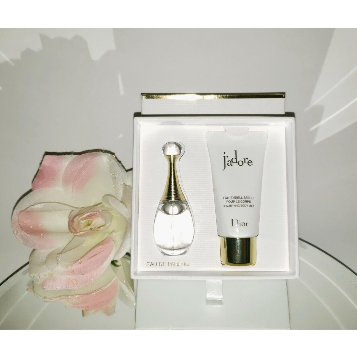 Christian Dior J`adore Eau De Parfum Edp 0.17oz + Body Milk 0.67oz 2pc Gift Set