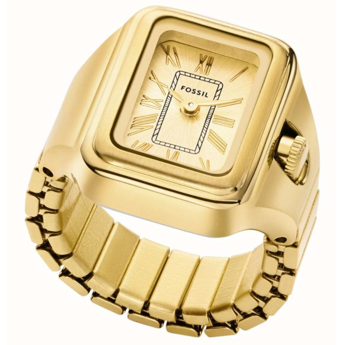 Fossil Women`s Raquel Watch Ring Gold Dial Watch - ES5343