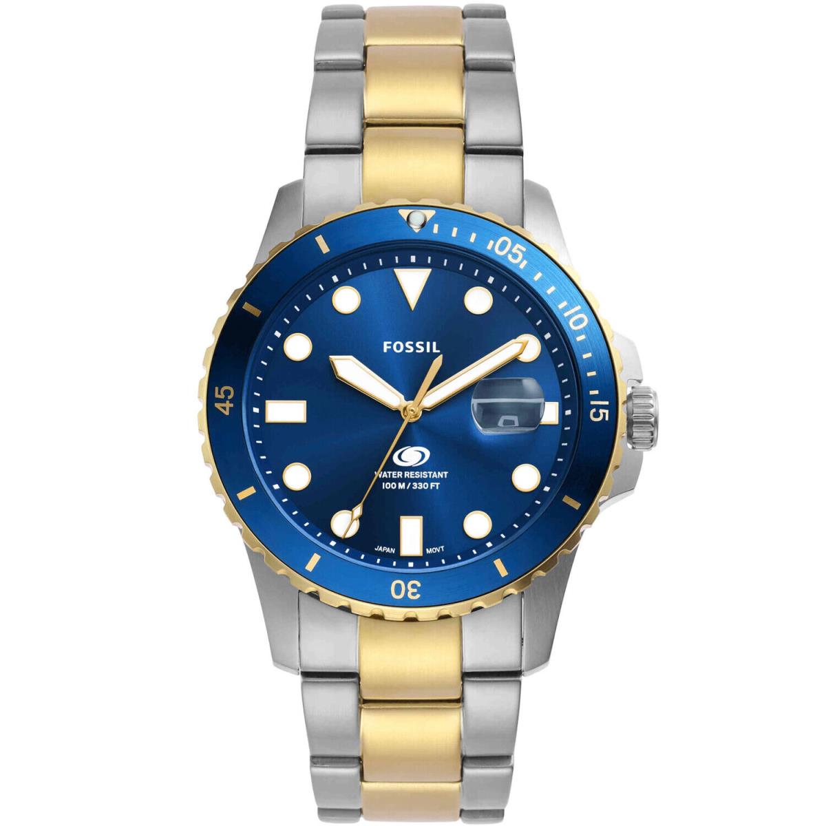 Fossil Men`s Blue Dive Blue Dial Watch - FS6034