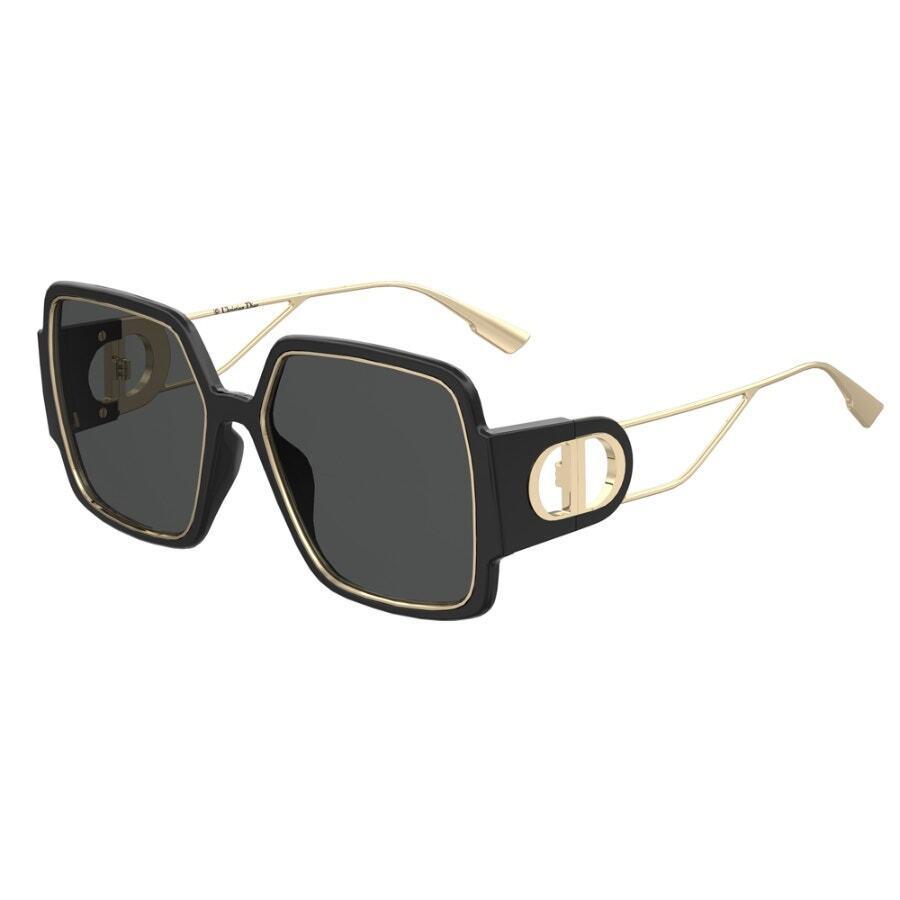 Dior Large Black Gold Sunglasses 30 Montaigne 2M2/2K