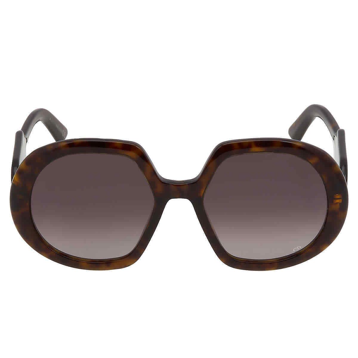 Dior Gradient Smoke Butterfly Ladies Sunglasses Diorbobby R1U 20A1 56 - Frame: Brown, Lens: Grey