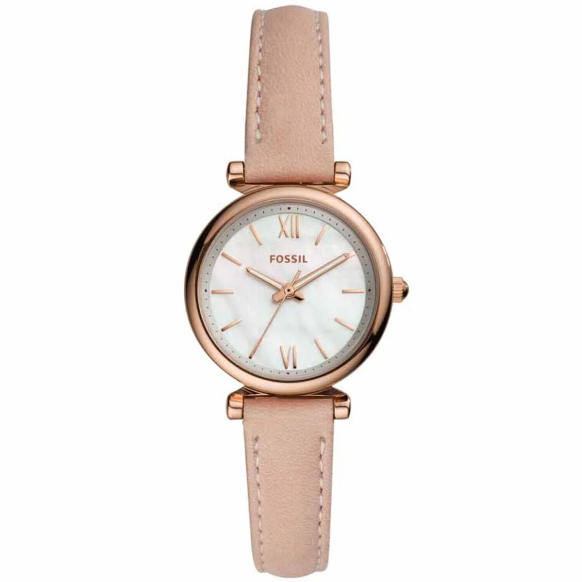 Fossil Women`s Carlie Mini White Mop Dial Watch - ES4699