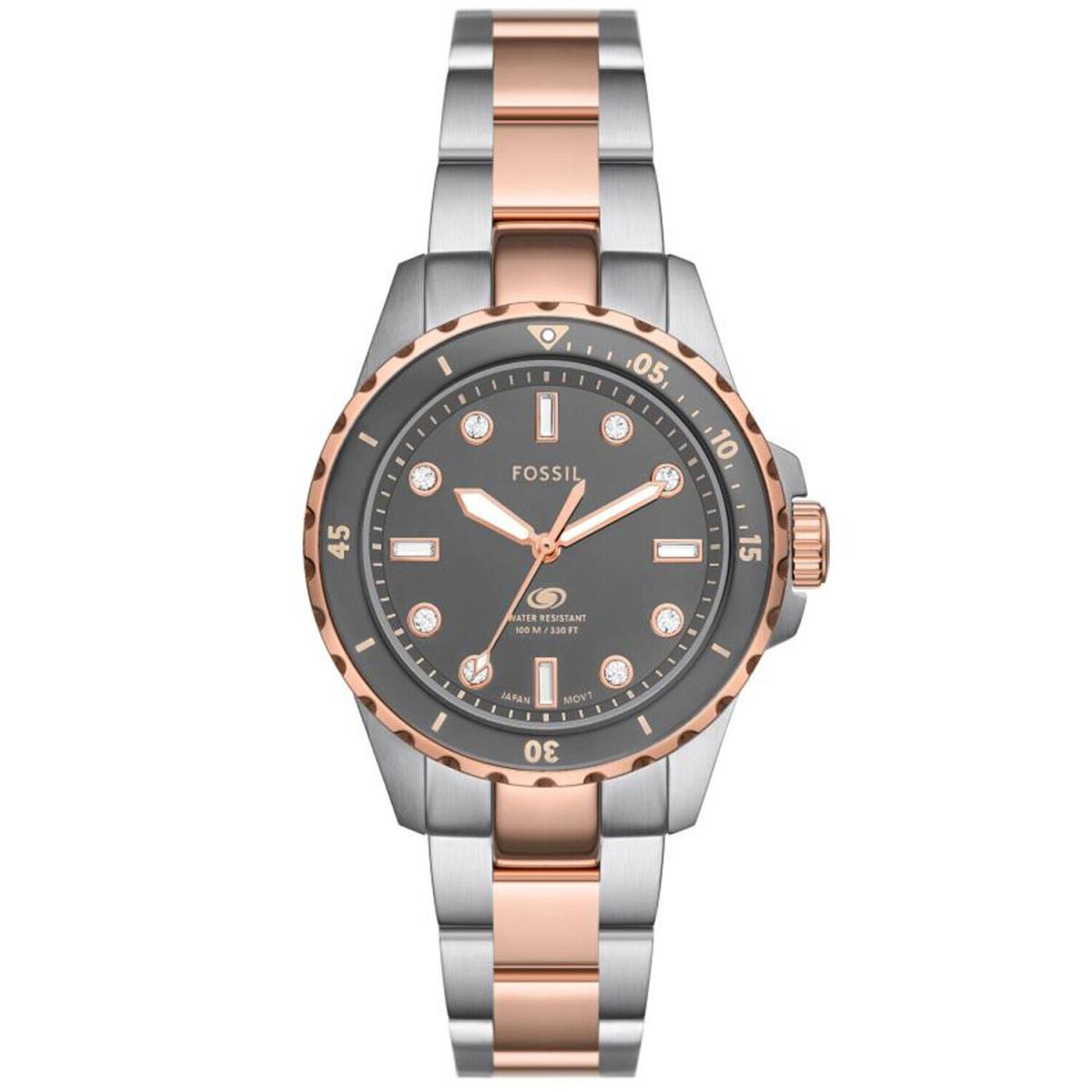 Fossil Women`s Blue Dive Gray Dial Watch - ES5348