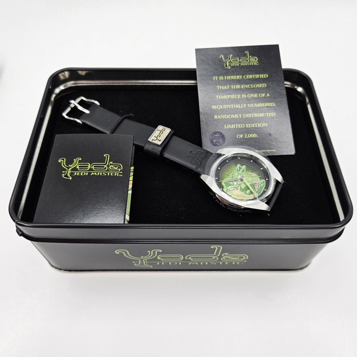 Fossil Star Wars Watch Yoda Jedi Master Black Leather LI2518 582 of 2000