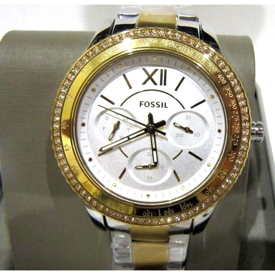 Fossil Ladies ES5107 Stella Multifunction Two Tone Bracelet Watch