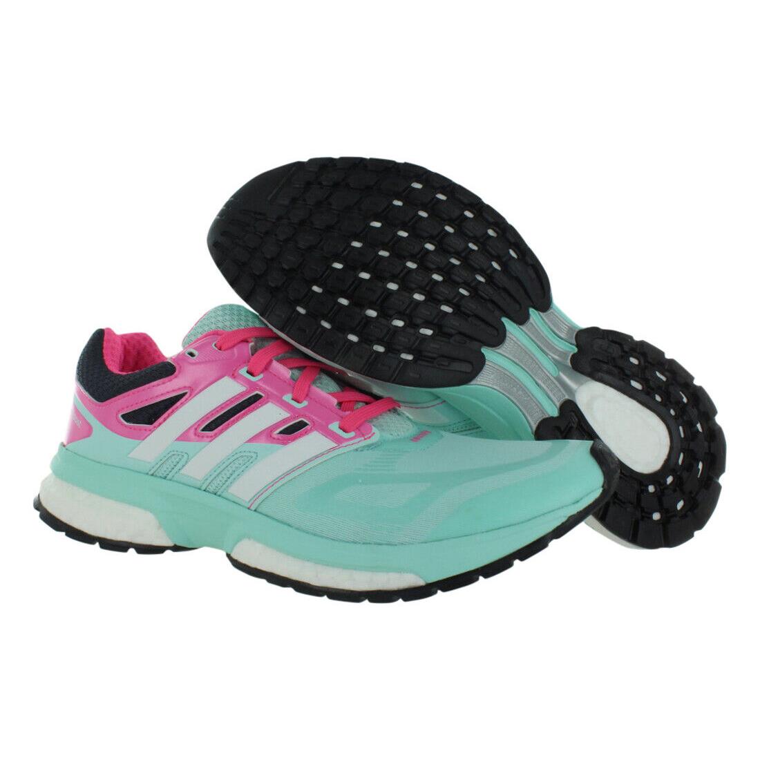 Adidas Response Boost Tech Fit J Boys Shoes Size 5.5 Color: Frost - Solar Pink/Black/Solar Blue, Main: Multi-Colored