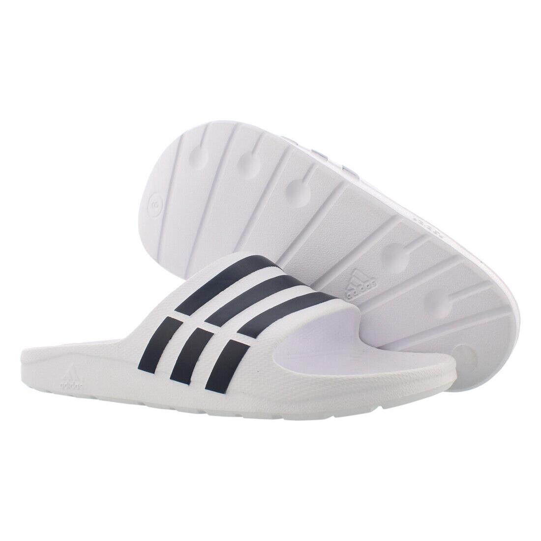 Adidas Duramo Mens Sandals Size 6 Color: White/black - White/Black, Main: White