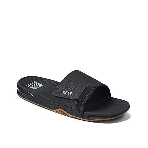 Reef Men`s Fanning Slide Sandal Black/silver - CI3632 Grey