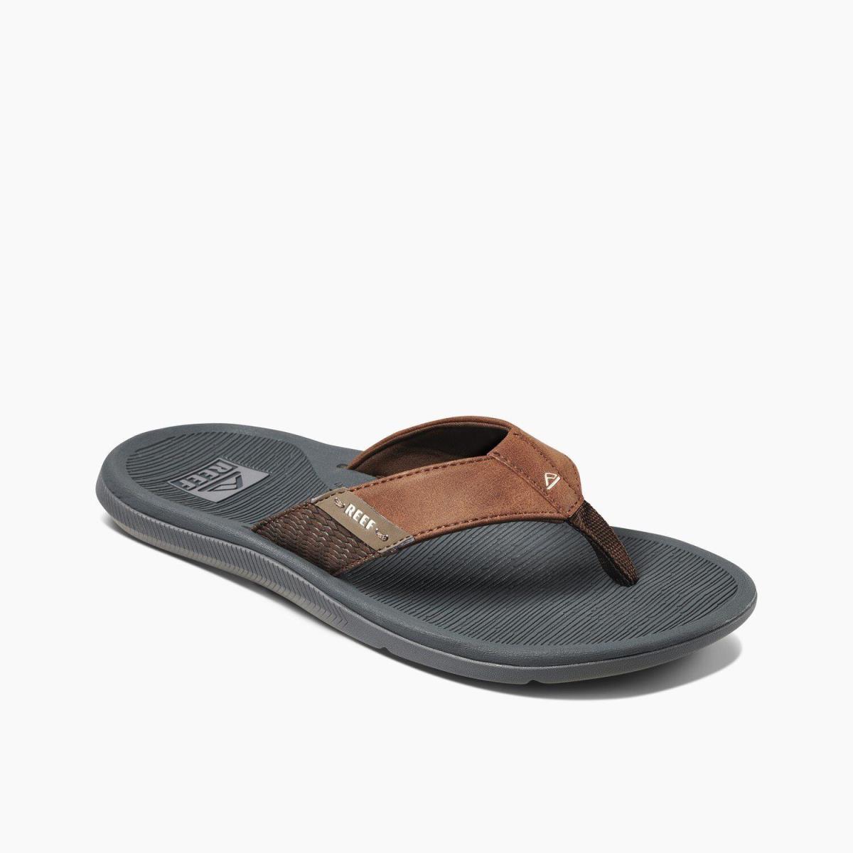 Reef Santa Ana Men`s Sandals Grey/tan - 8 Medium