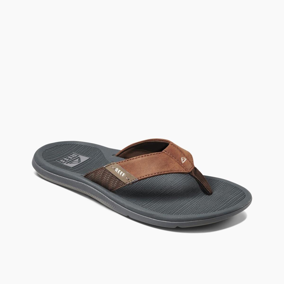 Reef Santa Ana Men`s Sandals Grey/tan - 6 Medium