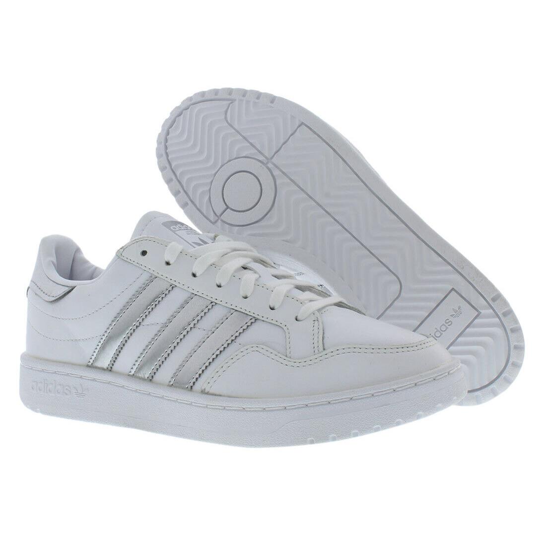 Adidas Originals Team Court Womens Shoes Size 7.5 Color: White/silver - White/Silver, Main: White