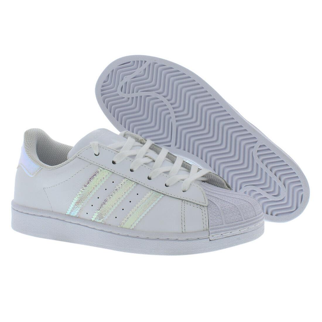 Adidas Originals Superstar Girls Shoes Size 12 Color: White/pink - White/Pink, Main: White