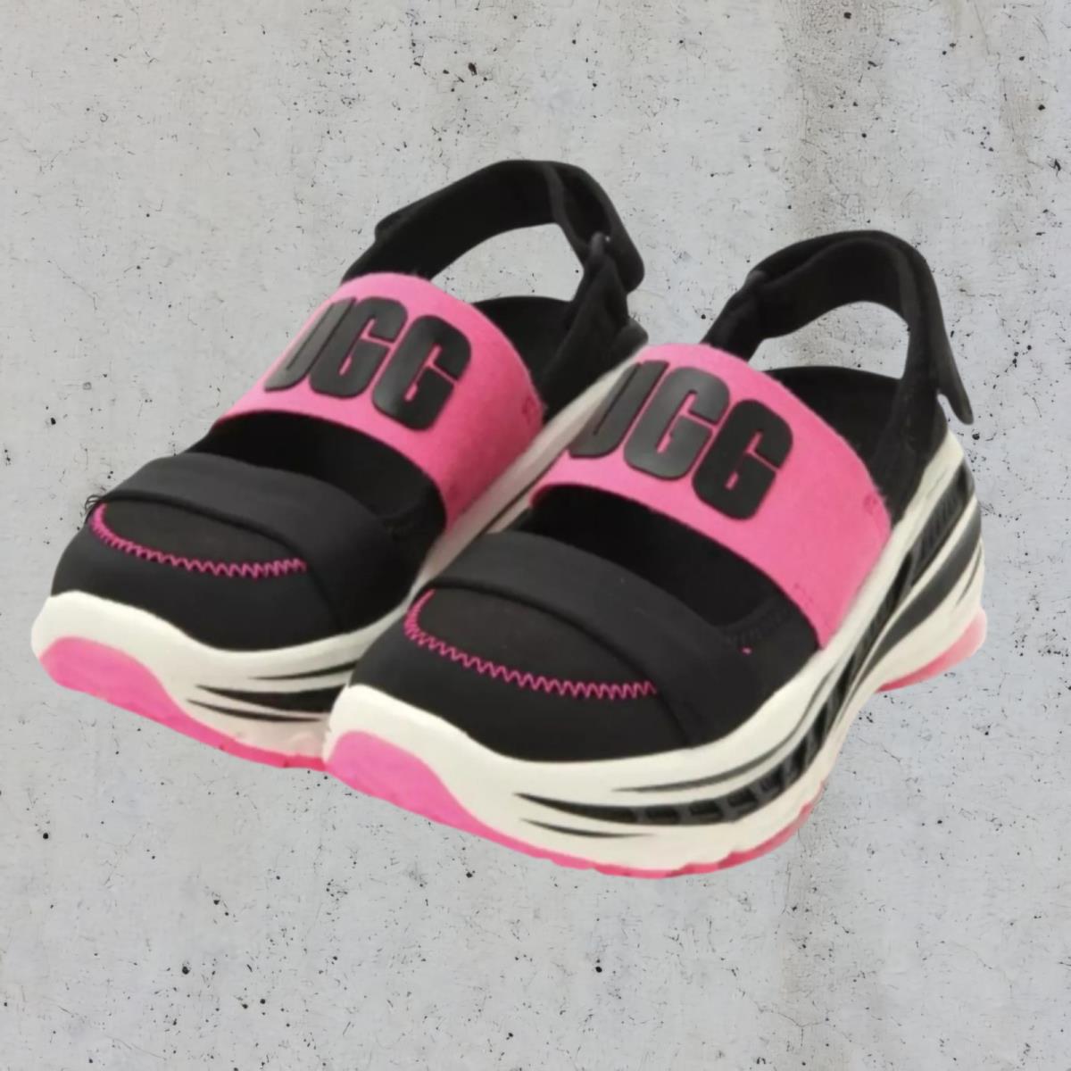 Ugg Slingback Runner Women`s Sneaker Sandals Black Pink Size 8