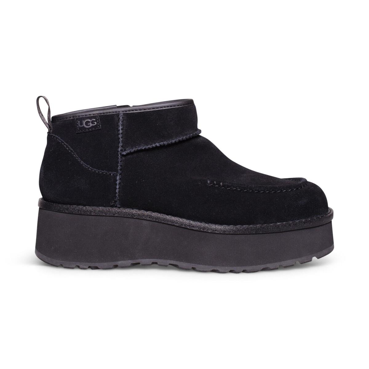 Ugg Cityfunc Ultra Mini Black Suede Waterproof Zip Women`s Shoes Size US 8