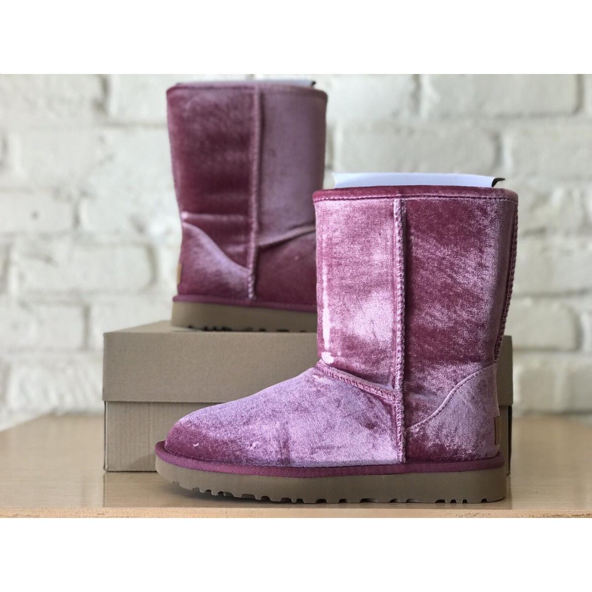 Ugg Classic Short II Velvet Winter Waterproof Wine Red Boots Women Size 6