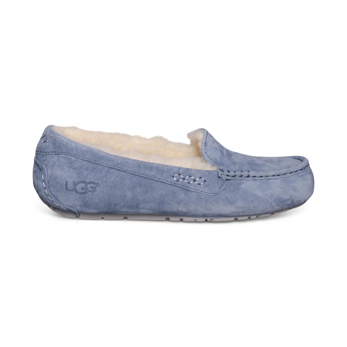 Ugg Ansley Aloha Blue Suede Slip ON Slippers Women`s Shoes Size US 11/UK 9 - Aloha Blue