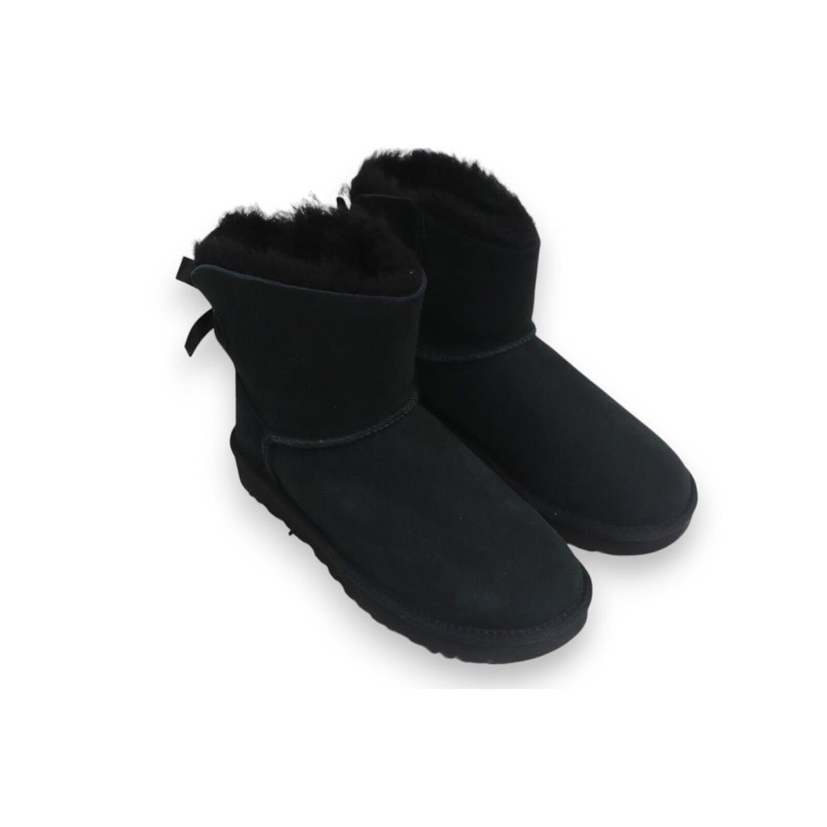 Ugg Brand 1016501 Mini Bailey Bow II Women`s Boots Shoes Black - Black